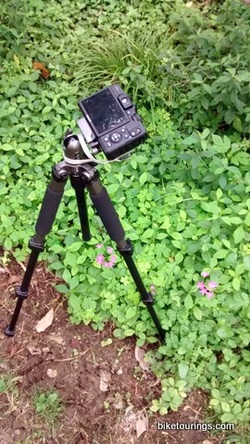 Picture of Slik Mini II tripod with Canon G16 bike touring camera kit