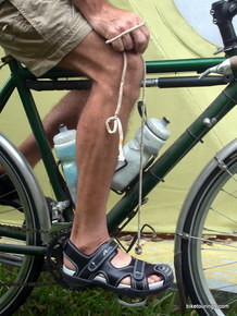 Picture bike saddle position for bicycle touring