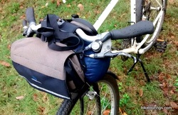 Picture of handlebar bag for bike packing with dry bag