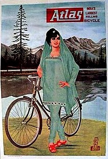 Picture of vintage Atlas bike touring ad
