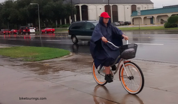 Picture of bike commuter rain poncho