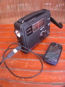 Picture of C Crane travel radio for bike touring