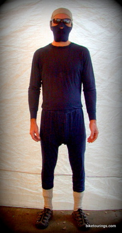 Picture of winter bike commuting base layer