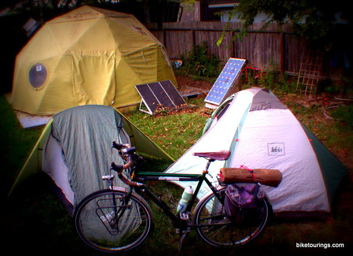 Picture of tents for bike touring or bike camping