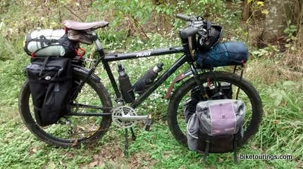 Picture of mountain bike for bike touring and bike packing