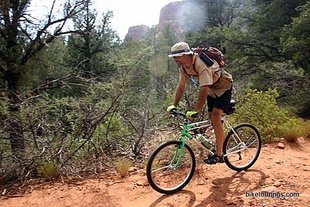 Picture of mountain biking around storm